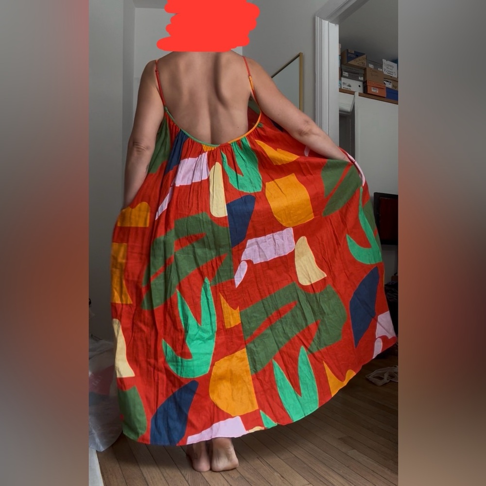 Mara Hoffman Vibrant Multicolor Maxi Dress with pockets